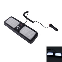 Waterdichte led-waarschuwingslamp voor auto, 12 V, 9 W, wit licht, stroboscoop en noodknipperlicht met 12 knipperpatronen