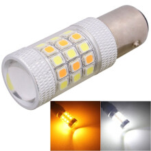 1157 BAY15D LED-Autolampe 8 W 420 lm Weißes und gelbes Licht, 42 x 2835 SMD, Bremslicht und Blinker, 12 V Gleichstrom