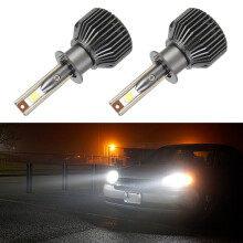 H1 12 V:n LED-ajovalopolttimopari 85 W 6000 K 9000 lm, valkoinen valo, pitkäikäinen ja kirkas autoon