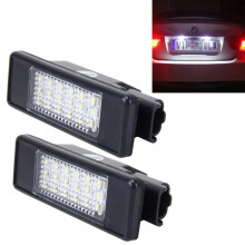 Rekisterikilven valo 2 kpl, 24 SMD 3528 -lamppua, valkoinen valo, yhteensopiva Peugeot- ja Citroen-ajoneuvoihin