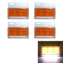 Luz lateral impermeable para coche y camión, 24 V, 9D, ámbar, venta de 4 unidades, resistente y duradera