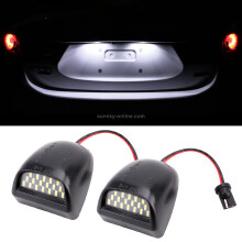 2 kpl DC 12 V 3 W 150 lm 6000 K LED-rekisterikilven valot, 18 SMD 4014 -lediä, kirkas valkoinen, kestävä rakenne