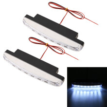 1 pari DC 9-16 V 2 W 120 lm 7000 K 8 SMD 5050 LED -pyöreä auton päiväajovalo ja vilkku, kestävä rakenne