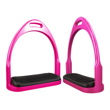 Riding Stirrups Safety Stirrups Equestrians Stirrups Treads Nonslip Rubber Pad Rose red
