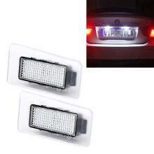 2 Pack LED License Plate Lights for Hyundai, 18 SMD 3528 LEDs, 2W 120LM, 6000K White, DC 12V Car Number Plate Lamp
