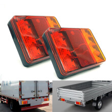 2 Stück LED-Rückleuchten 12V für Auto, LKW, Anhänger und Wohnwagen, Schlussleuchte, Bremslicht und Warnleuchte hinten