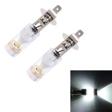 2 Pack H1 Car Fog Light Bulbs, 30W 350LM 6000K White 6 LED Lamps, DC 12V Replacement for Cars and Vans