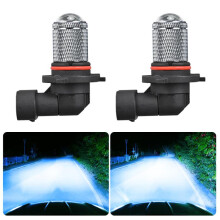 9006 Automotive Lens Fog Lights, 1 Pair, 8.5W 12-60V Ice Blue Light, Car Driving Lamps for Cars, SUVs and Trucks