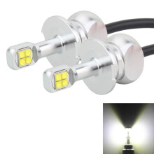 2 Pack H3 40W 800LM 6000K 8 LED Car Fog Light Bulbs, DC 12V White Light, High Brightness Replacement Lamps