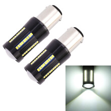 2 Stück 1157 BAY15D Bremslichtlampen für Auto, 66 LEDs SMD 2016, DC 9-16V, 6000K, 655 lm, 8,2W/2,7W, Weiß