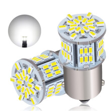 Juego de 2 bombillas LED para automóvil 1156 3014 de 5,4 W, alta luminosidad, luces intermitentes de señal de giro, luz blanca