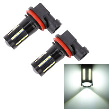 2 Pack H11 H8 LED Fog Light Bulbs, 6000K Cool White 655LM, DC 9-16V 8.2W, 66 SMD 2016 Lamps for Cars