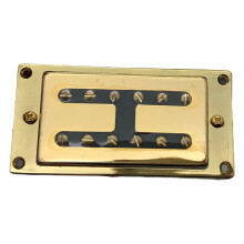Double Coil Electric Guitar Pickup Neck Bridge Parts, 6 Strings B piano yellow frame