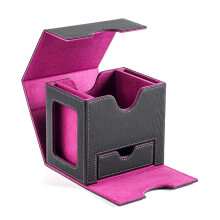 Multiuse Card Display Box Deck Organizer For Retailers And Event Participants Purple