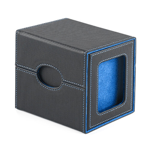 Multiuse Card Display Box Deck Organizer For Retailers And Event Participants Blue
