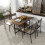 Industrial Folding Dining Table Brown Black 140 cm 4