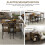 Industrial Folding Dining Table Brown Black 140 cm 6