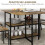 Industrial Folding Dining Table Brown Black 140 cm 7