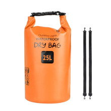 Waterproofs Dry Bag Folding Beach Storage Pack Outdoor Beach Buckled Orange color 25L