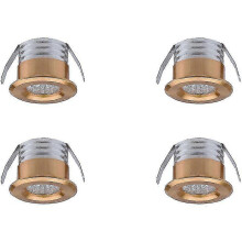 Warmweiße 3-W-LED-Einbaustrahler, 4er-Set Mini-Energiespar-Deckenleuchten