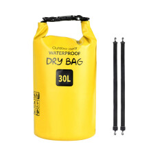 Outdoor Beach Buckled Storage Sacks Waterproofs Dry Bag for Camping Hiking Yellow 30L