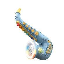 Realistic Kids Saxophone Music Toy For Musical Creativity Sensory Develompment Blue
