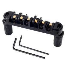 Professional Roller Saddles Guitar Bridge Replacement 6 String Guitar Bridge Black