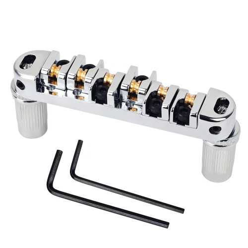 Electric Guitar Bridge Replacement Metal 6 String Guitar Bridge Enduring Silver