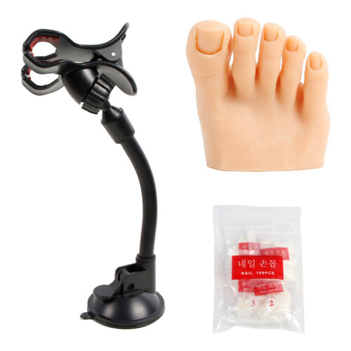 Manicure Tool Practice Fake Foot Model Soft Silicone Prosthetic Nail Training