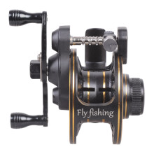 Light Weight Fly Fishing Reels Metal Fishing Hand Wheel Driving Cart golden right hand
