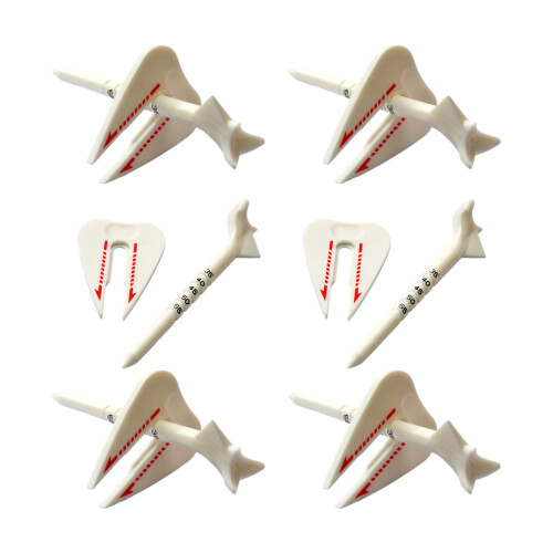 Multifunctional Golf Holder Adjustable Height Tees Depth Marking Golf Tees 6 sets