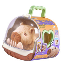 Lovely Capybara Electric Animal Plush Pet Toy for Kids Indoor Entertainment Toy Brown