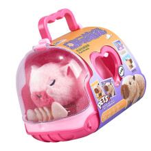 Children Electric Pet Capybara Plush Animal Toy Soft Plush Walking Toy for Kids Pink