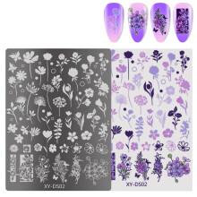 Flowers Nails Stamping Templates French Nails Stamping Plates for Woman Girls DS02