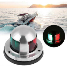 25-26 LED-navigatielampen, tweekleurig rood, en zijlichten, roestvrij staal, 12V