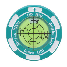 Golfball Marker Golfs Putting Aid Round Bubble Levels High Precisions Reader Blue