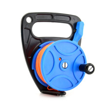 Scubas Dives Reel with Thumb Stoppers Visibility Retractable Line Diving Reel Navy Blue
