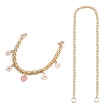 Elegant Flower Strawberry Embellishment Chain Decoration For Fashionable Bags cherry 50cm