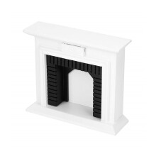 1:12 Miniature Wood Fireplaces Vintage Black White Dollhouses Mini Furniture