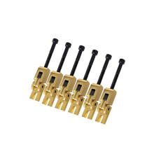 6Pcs Tremolo Bridge Saddles Replacement Double Locking Tremolo Bridge Saddles Golden