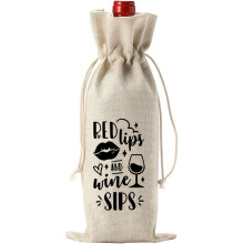 Linen Wine Bag Storage Bags For Christmas Celebration Gift Party Decoration 9
