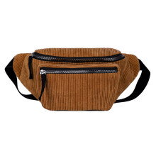 Fannys Pack for Women Waist Bag with 2 Zipper Pockets,Crossbody Bags Waist Packs Brown