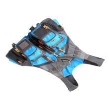 Stream Fishing Accessory Adjustable Multi Pokcet Multifunction Fly Fishing Vest Sky Blue