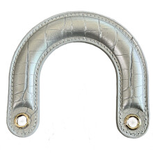 1PC Fashionable Curved Bag Handle Comfortable Easy Installation for Trendy Women Silver
