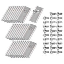 30 stuks compatibele roestvrijstalen vervangingsmessen voor Worx Landroid robotmaaiers, 36,2 x 18 mm