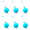 6Pcs Beadable Ballpoint Pen Multicolor Ballpoint Pen  Write Smoothly Sky Blue 1