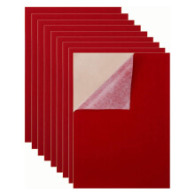 10 Pieces Felt Adhesive Sheet Peels and Stick Felt Sheets Adhesive Felt Sheets red1