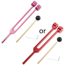 Easy Carry Tuning Fork Aluminum Tuning Fork128Hz for Adult Sound Healing Red
