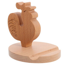 1Pc Adorable Wooden Desktop Phone Tablet Storage Rack Storage Stand for Home