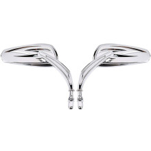 For XL1200X Motorcycle Flaming Side Rear View Reflector Mirror Adjustable 1 Pair Silver